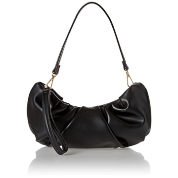 Elegant Ulla Ruched Convertible Clutch by The Drop - Black