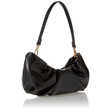 Elegant Ulla Ruched Convertible Clutch by The Drop - Black
