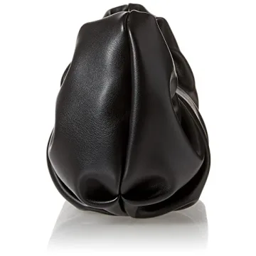 Elegant Ulla Ruched Convertible Clutch by The Drop - Black