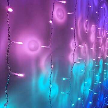 Purple Ombre LED String Lights - Perfect for Teen Room Decor