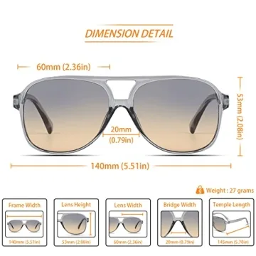 Freckles Mark Vintage Retro 70s Aviator Sunglasses for All