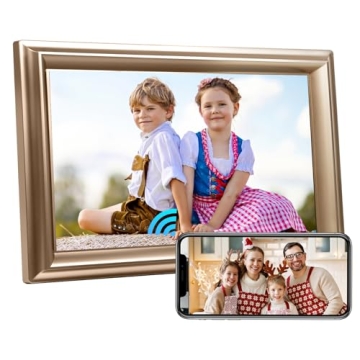 WiFi Digital Picture Frame 10.1Inch IPS 1280x800HD Cloud Smart Digital Photo Frame,16GB Storage, Wall Mountable, Auto-Rotate, Share Photos via App, Send Photos from Anywhere