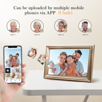 WiFi Digital Picture Frame 10.1Inch IPS 1280x800HD Cloud Smart Digital Photo Frame,16GB Storage, Wall Mountable, Auto-Rotate, Share Photos via App, Send Photos from Anywhere