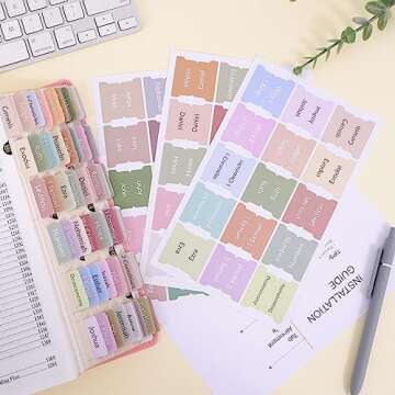 EOOUT Bible Tabs, 90 Tabs, Morandi Laminated Bible Tabs for Women and Men, Bible Book Tabs, Testament Bible Index Labels, Morandi Aesthetic Bible Journaling Study Supplies Accessories