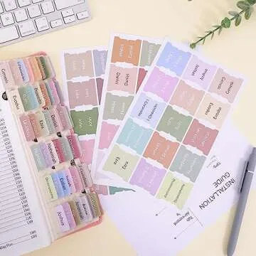 EOOUT Bible Tabs, 90 Tabs, Morandi Laminated Bible Tabs for Women and Men, Bible Book Tabs, Testament Bible Index Labels, Morandi Aesthetic Bible Journaling Study Supplies Accessories