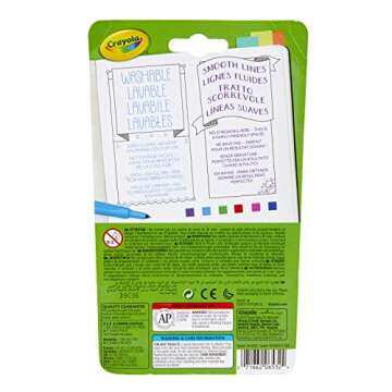 Crayola Take Note Felt Tip Pens, Assorted Colors, School Supplies, At Home Crafts for Kids, 6 Count