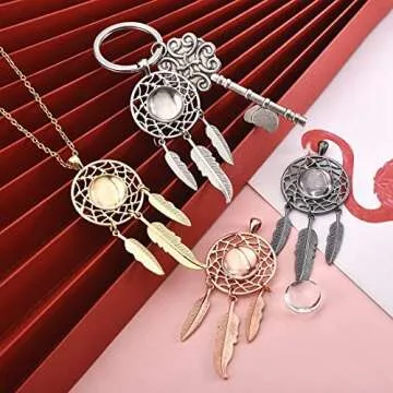 LANBEIDE Dream Catcher Pendant Jewelry Making Kit 60PCS
