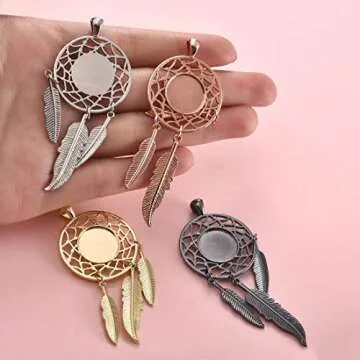 LANBEIDE Dream Catcher Pendant Jewelry Making Kit 60PCS