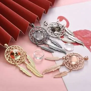 LANBEIDE Dream Catcher Pendant Jewelry Making Kit 60PCS