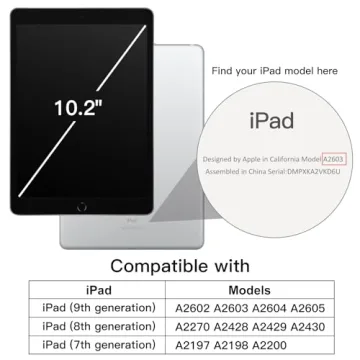 JETech iPad 10.2 Case with Pencil Holder and Auto-Wake