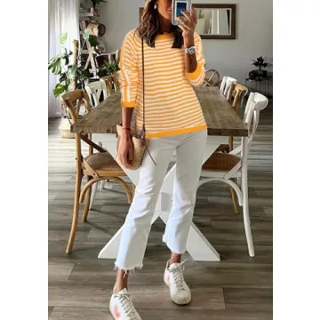 Stylish BLANCHES Striped Sweater for Women - Lightweight and Chic