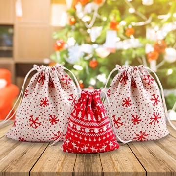 Eco-Friendly Reusable Fabric Gift Bags - Perfect for Christmas Gifts