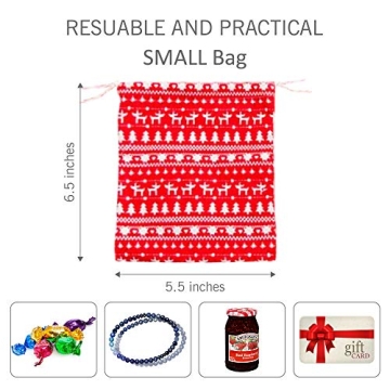 Eco-Friendly Reusable Fabric Gift Bags - Perfect for Christmas Gifts