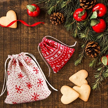 Eco-Friendly Reusable Fabric Gift Bags - Perfect for Christmas Gifts