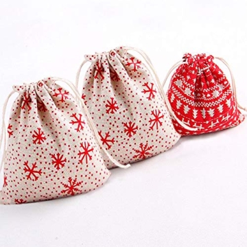 Eco-Friendly Reusable Fabric Gift Bags - Perfect for Christmas Gifts