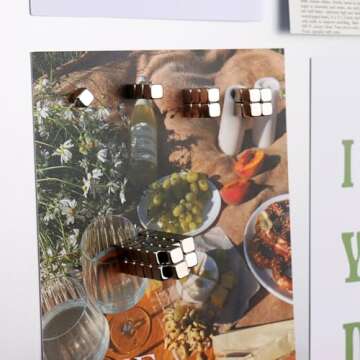 45Pack Small Square Cube Magnets,Fun Magnets,Tiny Magnets Magnets for Crafts, Fridge Magnets,Refrigerator Magnets, Magnets for Whiteboard, Block Magnets,Cute Magnets (5x5x5mm)