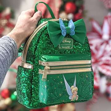 Charming Tinkerbell Sequin Mini Double Strap Bag
