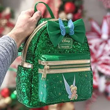 Charming Tinkerbell Sequin Mini Double Strap Bag