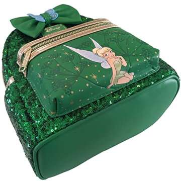 Charming Tinkerbell Sequin Mini Double Strap Bag