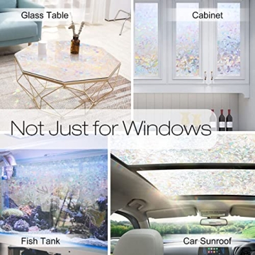 rabbitgoo Rainbow Window Film for Style and Privacy