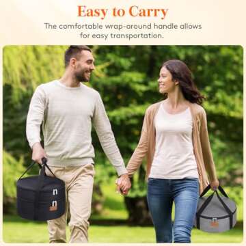 Lifewit Round Insulated Casserole Carrier for Easy Transport