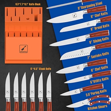 imarku 16-Piece Ultra Sharp Kitchen Knife Set