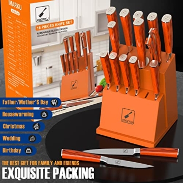 imarku 16-Piece Ultra Sharp Kitchen Knife Set