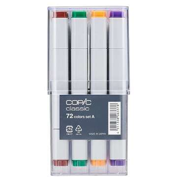 Copic Classic, Alcohol markers, 72 Color Set A (New Ver.)
