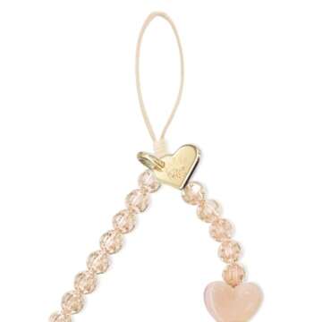 VELVET CAVIAR Phone Charm Wrist Strap - Cute Beaded Cellphone Wristlet - Lanyard Accessory for Women - Fits all Phone Cases including iPhone 15 Pro Max / 14 Pro Max / 13 Pro Max / 12 (Nude Heart)