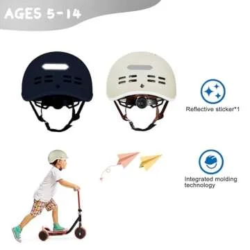 Kids Helmet, SIFVO Kids Bike Helmet Skateboard Helmet Scooter Helmet All-Round Protection Boys Girls Bike Helmet Adjustable & Durable 51-55cm
