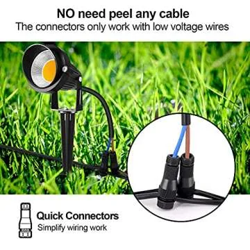 ZUCKEO 10W Low Voltage Landscape Lights LED Landscape Lighting with Connectors, 12V Outdoor Spotlights Yard Garden Pathway Lights, 1000LM Waterproof Warm White Light (14 Pack)