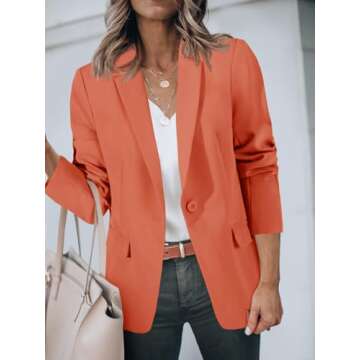 Cicy Bell Women's Casual Blazer - Stylish Office Jacket