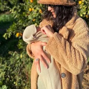 Newborn Essentials Baby Swaddle Blanket Set, 1 Piece Set (1 Pacifier Holder, 1 Cocoon Swaddle Sleep Sack, 1 Teddy Bear), 0-8 Months Baby - Soil