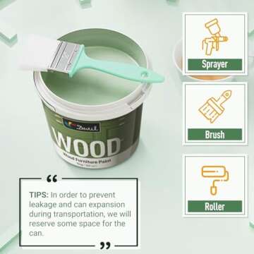 DWIL Matte Finish Furniture Paint - 5 Oz Wood Paint for Cabinets, Doors, Tables, and Dressers Refinishing - Water-Based, Non-Toxic & Odorless, Easy to Apply(Blue Grey)-Trial Pack