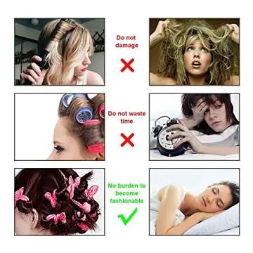 Foam Hair Curlers - No Heat Sleeping Soft Sponge Rollers