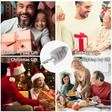 Gifts for Dad from Daughter Fathers Day Gifts Ice Cream Spoon Scoop for Ice Cream Lovers, Dad Gifts from Daughter son Funny Engraved Stainless Steel Spoon Shovel,Valentine's Day Gifts for dad