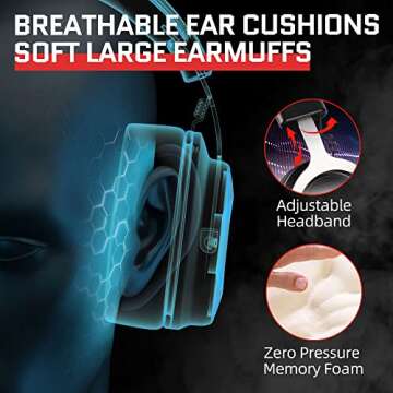 EKSA Gaming Headset E900 Plus, 7.1 Surround Sound, Wired Headphones with Microphone for Pc Ps4 Ps5, Detachable Noise Cancelling Microphone, Over-Ear, Premium Memory Foam Earpads