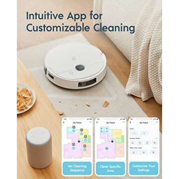 yeedi vac 2 pro Robot Vacuum and Mop Combo,Powerful 3000Pa Suction with Oscillating Mopping, Advanced 3D Obstacle Avoidance,240min Runtime - Ideal for Carpet, Hard Floor Cleaning and Pets Family
