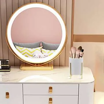 Bersauji Luxury Gold Pencil Holder for Desk