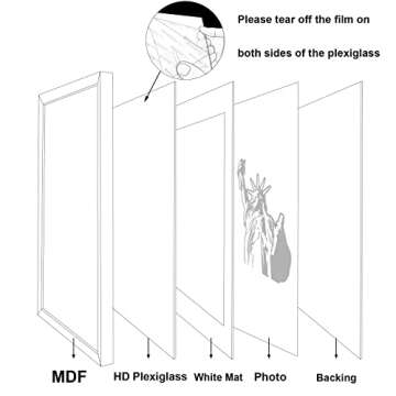 SESEAT 11x14 Frames, Display Pictures 8x10 With mat or 11x14 Prints Without Mat,Wall Mounting,Brown,6PCS