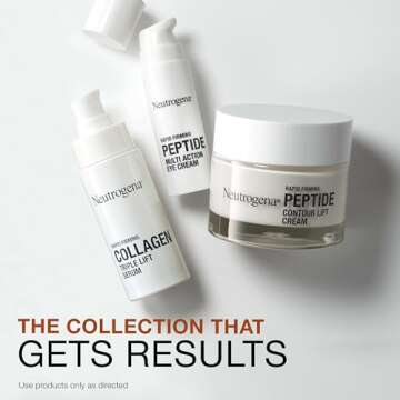 Neutrogena Rapid Firming Peptide Contour Lift Face Cream, Moisturizing Daily Facial Cream to visibly firm & lift skin plus smooth the look of wrinkles, Mineral Oil- & Dye-Free, 1.7 oz