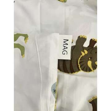 MAG 3Pcs Dinosaur Bedding Comforter Set, Dino White Base Twin Comforter Set,for Toddlers Kids,Boys Teens and Girls,Super Soft Microfiber, Twin Size (1 Comforter + 2 Pillowcases)