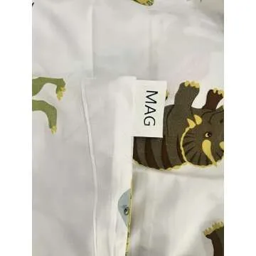 MAG 3Pcs Dinosaur Bedding Comforter Set, Dino White Base Twin Comforter Set,for Toddlers Kids,Boys Teens and Girls,Super Soft Microfiber, Twin Size (1 Comforter + 2 Pillowcases)