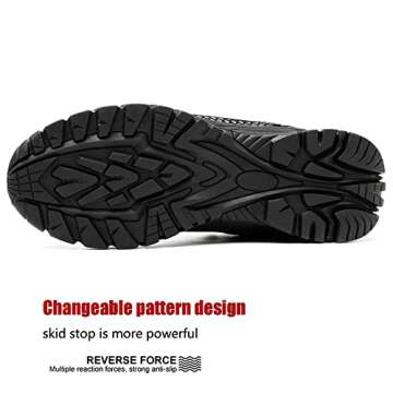 Hiking Shoes for Women Waterproof Lightweight Non Slip Comfortable Breathable Work Walking Trekking Trails Rain Outdoor impermeable antideslizantes Zapatos de senderismo para Mujer Black
