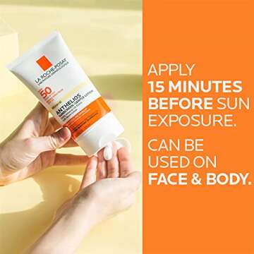 La Roche-Posay Anthelios Mineral Sunscreen SPF 50 Gentle Lotion, Broad Spectrum SPF + Antioxidants, Face & Body Sunscreen, Titanium Dioxide & Zinc Oxide, Oxybenzone Free, Oil Free