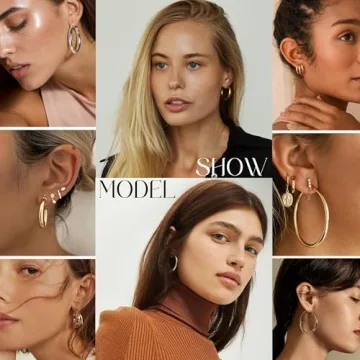 Shop 36 Pairs Gold Hoop Earrings Set for Women All Occasions