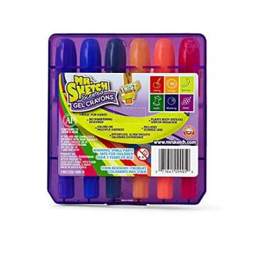 Mr. Sketch 1951332 Scented Twistable Gel Crayons, Assorted Colors, Pack of 6
