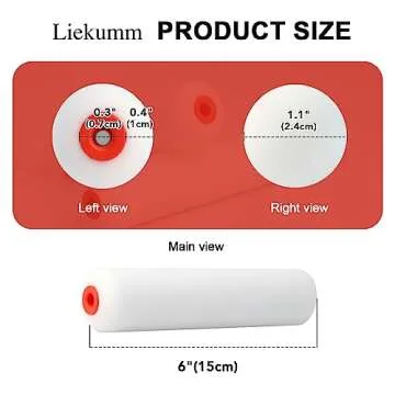 LIEKUMM 6 Inch Foam Paint Roller Covers Pack of 10 for Smooth Painting