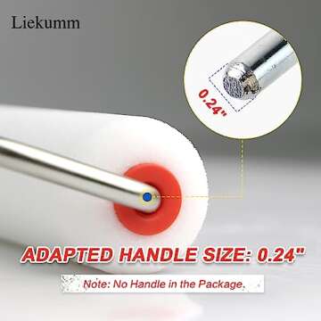 LIEKUMM 6 Inch Foam Paint Roller Covers Pack of 10 for Smooth Painting