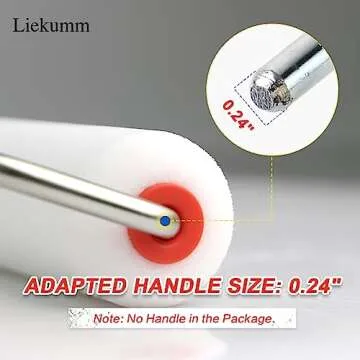 LIEKUMM 6 Inch Foam Paint Roller Covers Pack of 10 for Smooth Painting